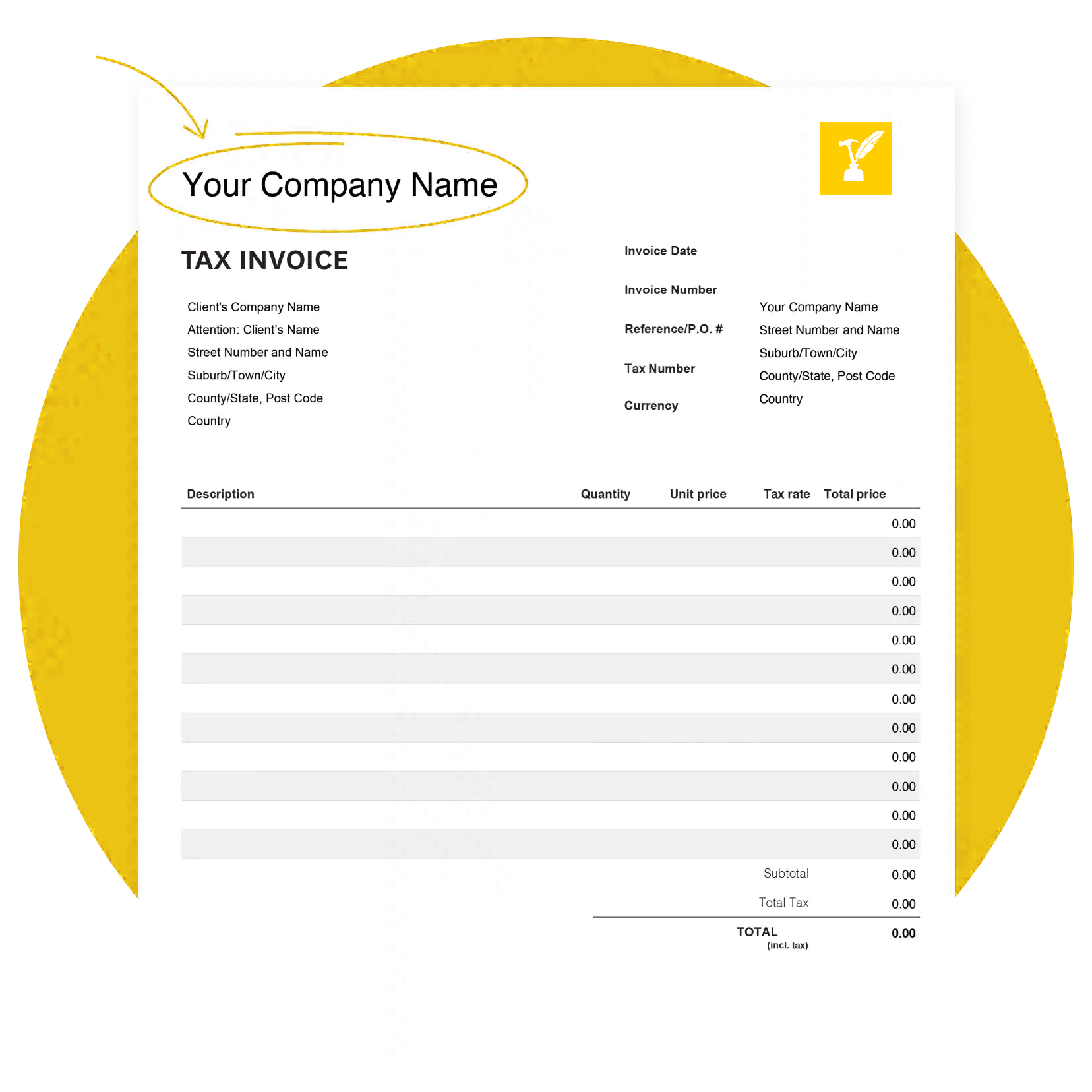 Free invoice template construction insider
